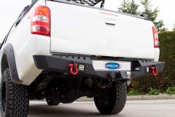 OMSA Mitsubishi L200 Dakar Çelik Arka Tampon Ledli Sensörlü-Sensörsüz 2015-2019 Arası - Thumbnail