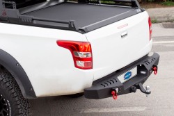 OMSA Mitsubishi L200 Dakar Çelik Arka Tampon Ledli Sensörlü-Sensörsüz 2019-2023 Arası - Thumbnail