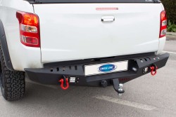 OMSA Mitsubishi L200 Dakar Çelik Arka Tampon Ledli Sensörlü-Sensörsüz 2019-2023 Arası - Thumbnail