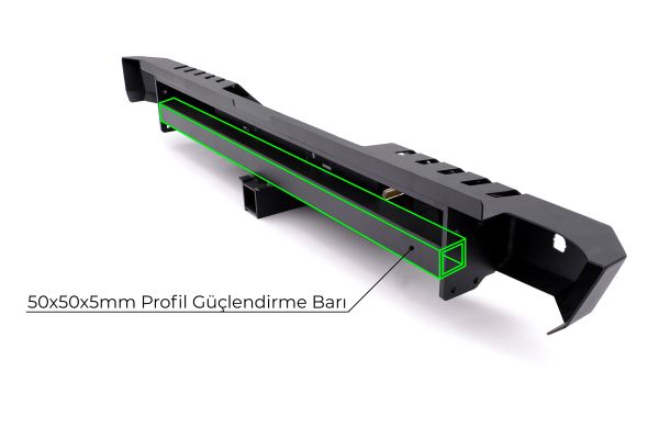 OMSA Mitsubishi L200 Dakar Çelik Arka Tampon Ledli Sensörlü-Sensörsüz 2019-2023 Arası