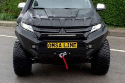 Ön Korumalar - OMSA Mitsubishi L200 Dakar Ön Tampon Siyah Sensörlü-Sensörsüz 2019-2024 Arası