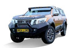 Ön Korumalar - OMSA Nissan Navara Dakar Çelik Ön Tampon Sensörlü-Sensörsüz 2015 ve Sonrası