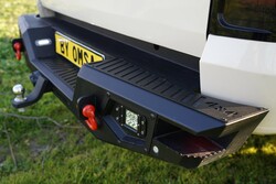 Arka Korumalar - OMSA Nissan Navara Dakar V2 Çelik Arka Tampon Ledli Sensörsüz 2016 ve Sonrası