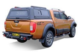 Pick-Up Cabin - OMSA Nissan Navara Omcap Camlı Kabin Paslanmaz Çelik Sürgülü Yan Camlar 2015 ve Sonrası