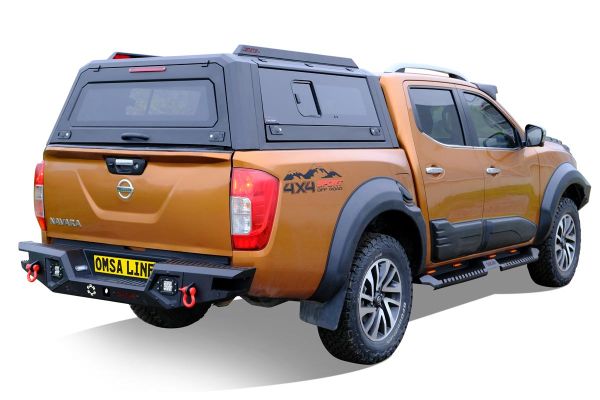 OMSA Nissan Navara Omcap Camlı Kabin Paslanmaz Çelik Sürgülü Yan Camlar 2015 ve Sonrası