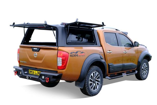 OMSA Nissan Navara Omcap Camlı Kabin Paslanmaz Çelik Sürgülü Yan Camlar 2015 ve Sonrası