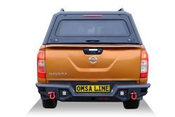 OMSA Nissan Navara Omcap Camlı Kabin Paslanmaz Çelik Sürgülü Yan Camlar 2015 ve Sonrası - Thumbnail