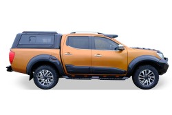 OMSA Nissan Navara Omcap Camlı Kabin Paslanmaz Çelik Sürgülü Yan Camlar 2015 ve Sonrası - Thumbnail