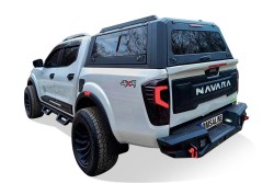 OMSA Nissan Navara Omcap Camlı Kabin Paslanmaz Çelik Sürgülü Yan Camlar 2015 ve Sonrası - Thumbnail