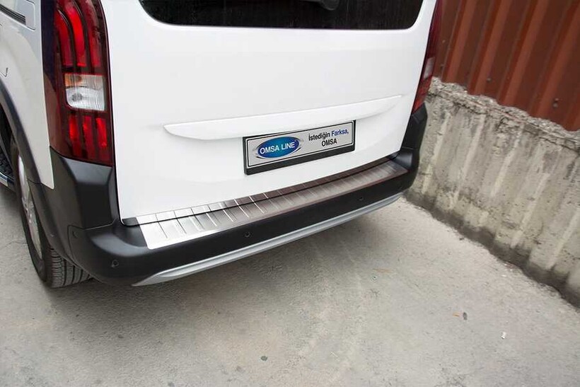 Krom Aksesuar » Omsa - OMSA Opel Combo E Krom Arka Tampon Eşiği 2019 ve Sonrası