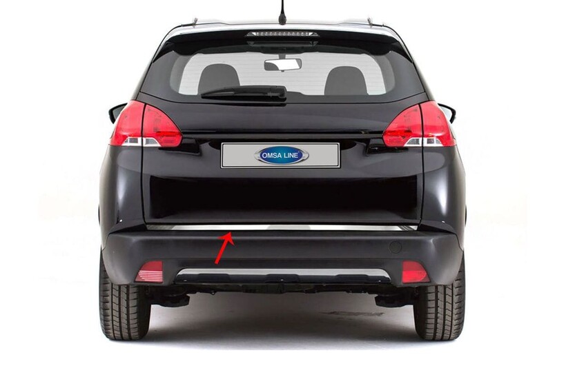 Krom Aksesuar » Omsa - OMSA Peugeot 2008 Krom Bagaj Alt Çıta 2013-2020 Arası