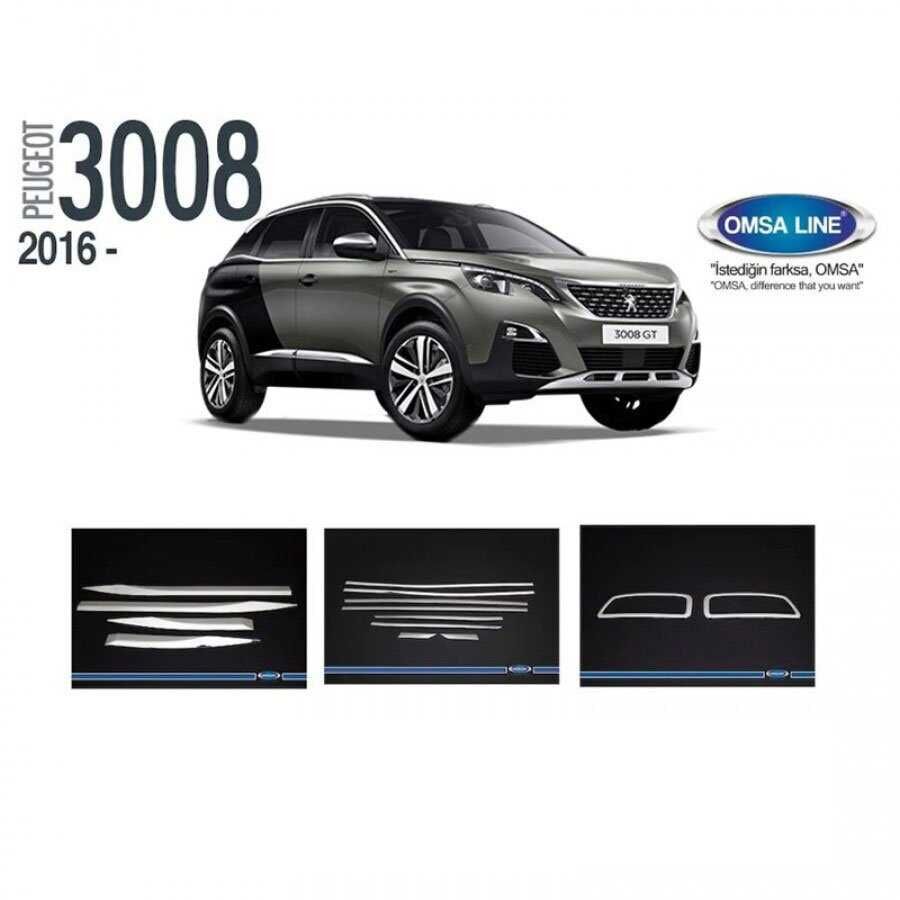 OMSA Peugeot 3008 3 Parça Krom Set 2016-2023 Arası