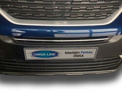 OMSA Peugeot Rifter Krom Ön Panjur Çıtası Plaka Üstü 2019-2024 Arası - Thumbnail