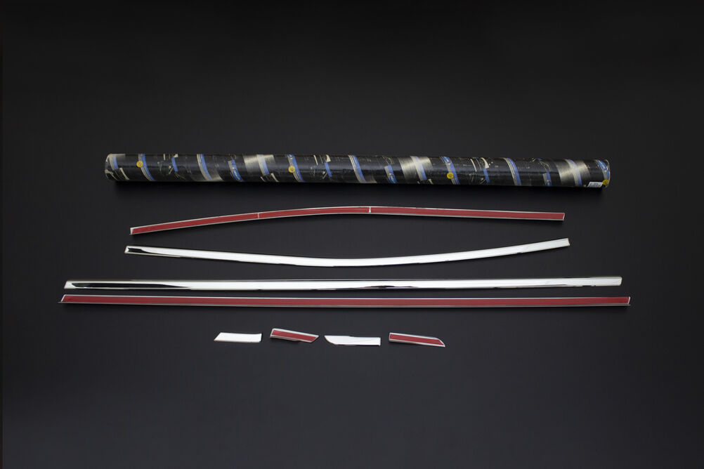 OMSA Renault Clio 5 Krom Cam Alt Çıtası 8 Parça 2019-2025 Arası