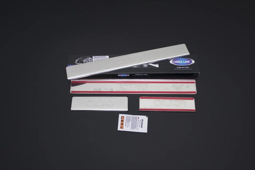 OMSA Renault Clio 5 Krom Kapı Eşiği 4 Parça Taşlı 2019-2025 Arası - Thumbnail