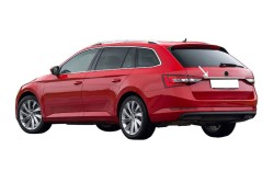 Krom Aksesuar » Omsa - OMSA Skoda Superb 3 SW Krom Bagaj Çıtası Plaka Üstü 2015 ve Sonrası