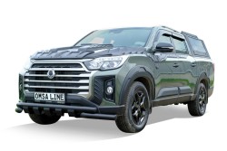 Ön Korumalar - OMSA Ssangyong Musso Shark Ön Koruma Çap:76 Siyah 2019 ve Sonrası