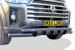 OMSA Ssangyong Musso Shark Ön Koruma Çap:76 Siyah 2019 ve Sonrası - Thumbnail
