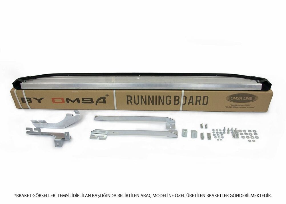 OMSA Toyota Hilux Blackline Yan Basamak Siyah 2015-2026 Arası