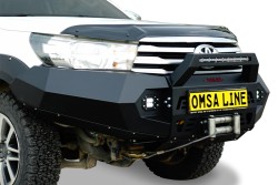 Ön Korumalar - OMSA Toyota Hilux Dakar Çelik Ön Tampon Sensörlü-Sensörsüz 2015-2020 Arası