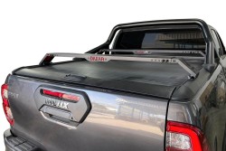 Ara Atkılar - OMSA Toyota Hilux Dakar Kasa Üstü Ara Atkı Orijinal Rollbar için 2 Parça Siyah 130-177cm 2015-2026 Arası