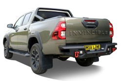 Arka Korumalar - OMSA Toyota Hilux Dakar V2 Çelik Arka Tampon Ledli Sensörlü-Sensörsüz 2015-2026 Arası