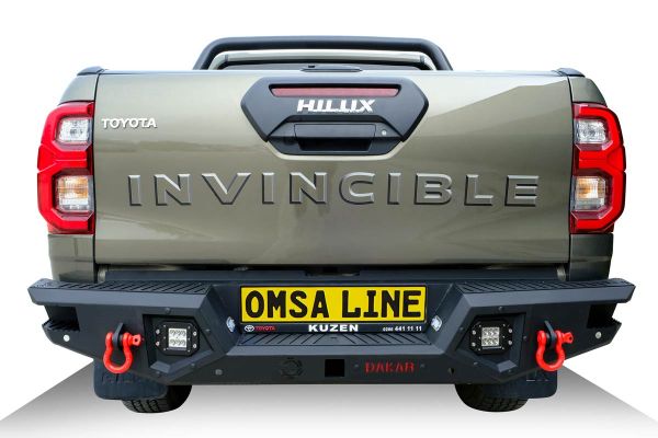 OMSA Toyota Hilux Dakar V2 Çelik Arka Tampon Ledli Sensörlü-Sensörsüz 2015-2026 Arası