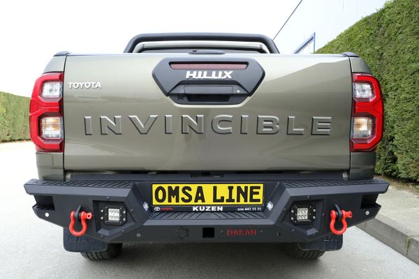 OMSA Toyota Hilux Dakar V2 Çelik Arka Tampon Ledli Sensörsüz 2015 ve Sonrası