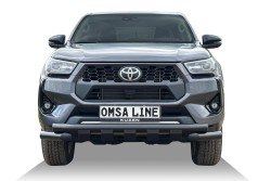 OMSA Toyota Hilux Shark Ön Koruma Çap:76 Siyah 2015 ve Sonrası - Thumbnail