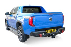 Arka Korumalar - OMSA VW Amarok Dakar V2 Çelik Arka Tampon Ledli Kör Nokta Sistemi Özel Tasarım 2022 ve Sonrası