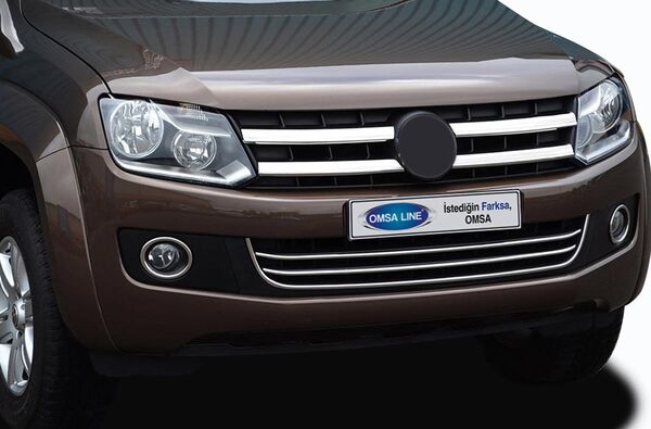 OMSA VW Amarok Krom Ön Tampon Çıtası 3 Parça 2010-2021 Arası