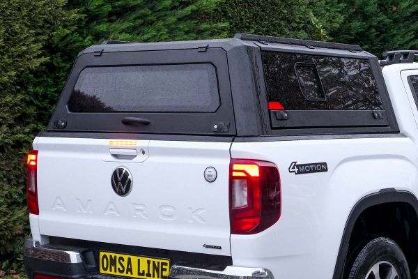 OMSA VW Amarok Omcap Camlı Kabin Paslanmaz Çelik Sürgülü Yan Camlar 2022 ve Sonrası