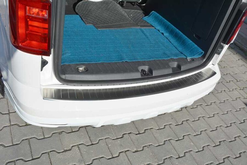 OMSA VW Caddy Minivan Krom Arka Tampon Eşiği Taşlı 2015-2019 Arası - Thumbnail