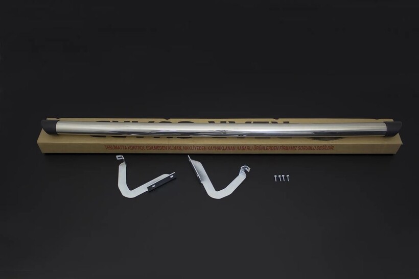 OMSA VW T5 Transporter Arka Koruma Krom Boru Çap:60 Plastik Kapak 2003-2023 Arası - Thumbnail