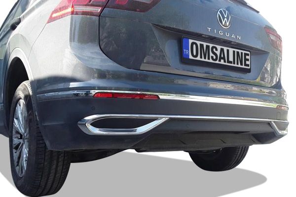 OMSA VW Tiguan Krom Egzoz Çerçevesi 3 Parça 2020-2023 Arası 