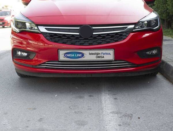 OMSA Opel Astra K Krom Ön Tampon Alt Çıtası 3 Parça Sensörsüz 2015 ve Sonrası