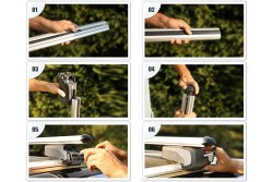 Opel Grandland X Bold Bar V2 Ara Atkı Siyah 2 Parça 120cm 2017-2024 Arası - Thumbnail