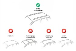 Opel Grandland X Bold Bar V2 Ara Atkı Siyah 2 Parça 120cm 2017-2024 Arası - Thumbnail