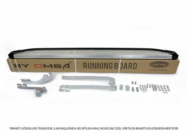 OMSA Opel Vivaro 3 Blackline Yan Basamak Siyah Kısa Şase 2017 ve Sonrası