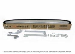 OMSA Opel Vivaro 3 Blackline Yan Basamak Siyah Uzun Şase 2017 ve Sonrası - Thumbnail