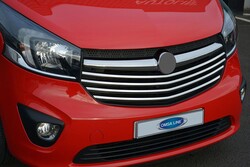 Krom Aksesuar » Omsa - OMSA Opel Vivaro Krom Ön Panjur 4 Parça 2014-2018 Arası
