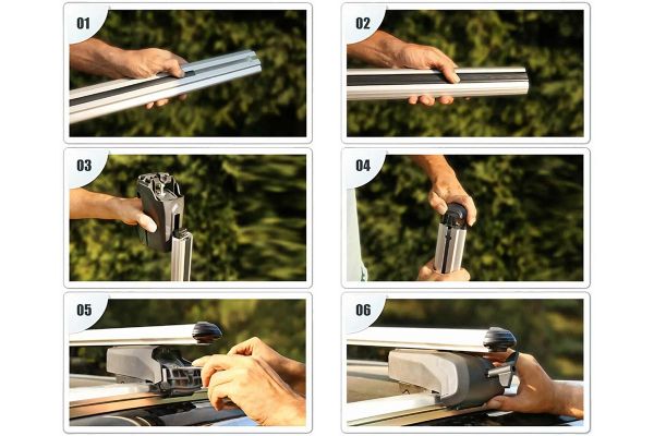 Peugeot 3008 Bold Bar V2 Ara Atkı Gri 2 Parça 120cm 2016-2023 Arası