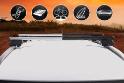 Peugeot 3008 Bold Bar V2 Ara Atkı Gri 2 Parça 120cm 2016-2023 Arası - Thumbnail