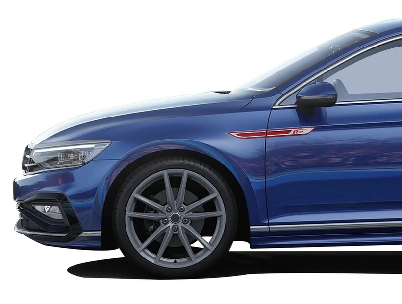 Krom Aksesuar » Omsa - OMSA VW Passat B8.5 R-line Krom Çamurluk Çıtası Kırmızı 4 Parça ABS 2019 ve Sonrası