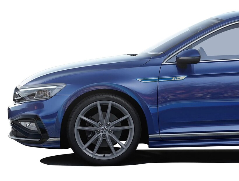 Krom Aksesuar » Omsa - OMSA VW Passat B8.5 R-line Krom Çamurluk Çıtası Mavi 4 Parça ABS 2019 ve Sonrası