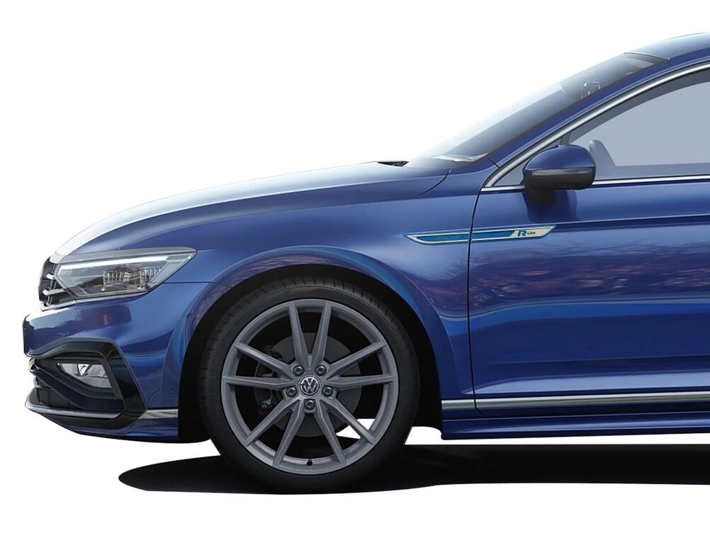 VW Passat B8.5 R-line Krom Çamurluk Çıtası Mavi 4 Parça ABS 2019 ve Sonrası