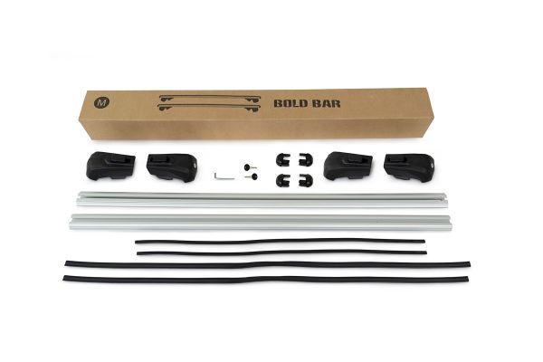 Renault Austral Bold Bar V2 Ara Atkı Gri Metal Kilit 2 Parça 127cm 2022 ve Sonrası