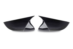 Body Kit » Plastik - Renault Captur Yarasa Ayna Kapağı Piano Siyah ABS 2020 ve Sonrası