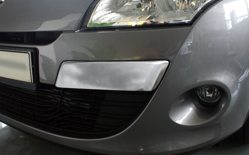 Renault Megane 3 Krom Ön Tampon Kaşı 4 Parça 2010-2012 Arası - Thumbnail