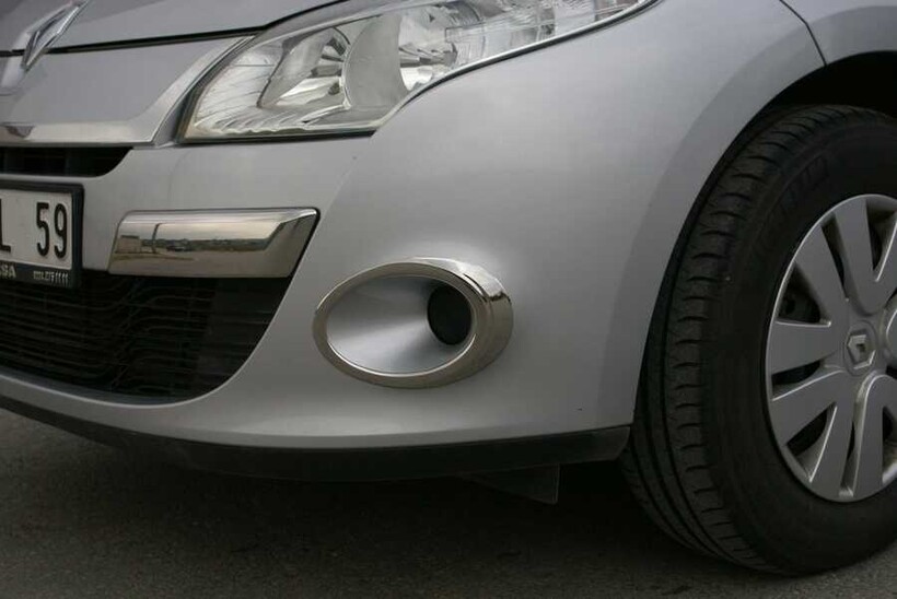 Renault Megane 3 Krom Sis Farı Çerçevesi 2 Parça 2010-2012 Arası - Thumbnail